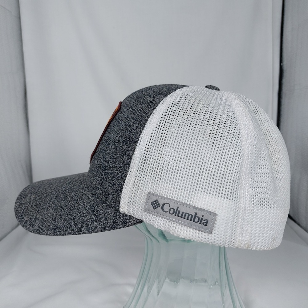 COLUMBIA SPORTSWEAR CO. Logo Cap Hat FLEX FIT Unisex L /XL Heather Gray Mesh - Picture 4 of 7